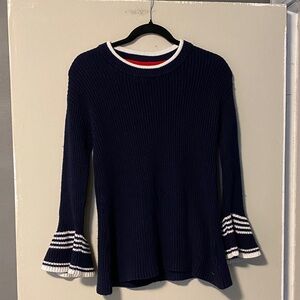 Tommy Hilfiger Navy and Red Knit Sweater